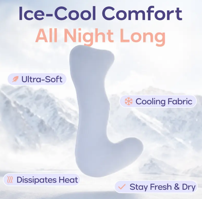 Mellow Sleep | BodyAlign Full Body Pillow – Deep Sleep Ergonomic Support for Back, Hips & Belly | Cooling Comfort for Pregnancy, Maternity & Pain Relief