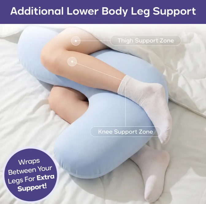 Mellow Sleep | BodyAlign Full Body Pillow – Deep Sleep Ergonomic Support for Back, Hips & Belly | Cooling Comfort for Pregnancy, Maternity & Pain Relief
