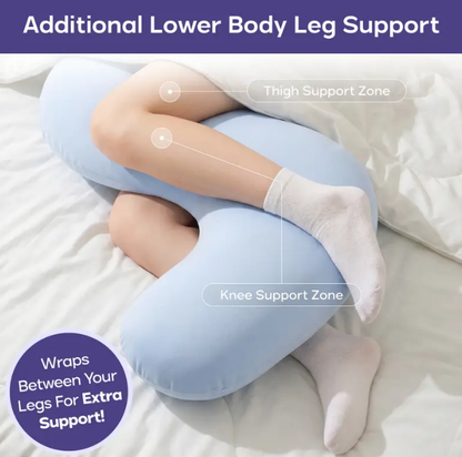 Mellow Sleep | BodyAlign Full Body Pillow – Deep Sleep Ergonomic Support for Back, Hips & Belly | Cooling Comfort for Pregnancy, Maternity & Pain Relief